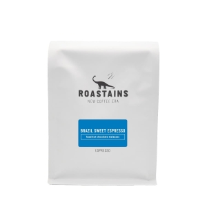Brazylia Sweet Espresso - niekwaśna kawa do ekspresów ciśnieniowych - domowych i do biur, ziarnista 100% Arabica