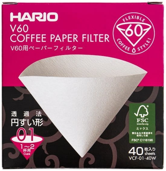 Filtry papierowe Hario 40 sztuk - do dripa V60-01