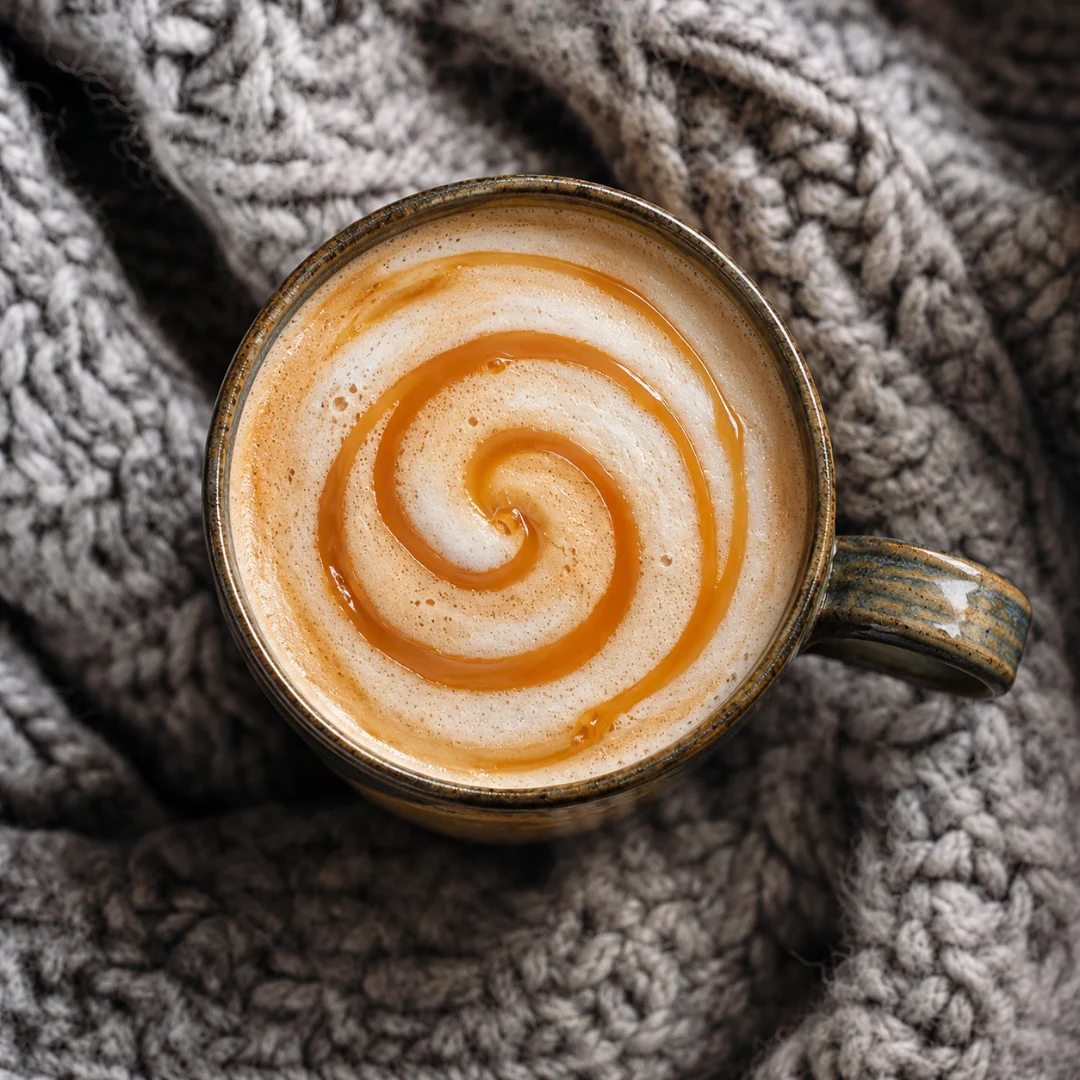 Salted caramel latte z espresso i mlekiem