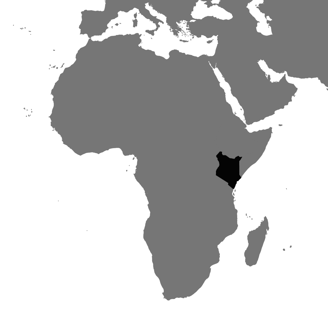 mapa Kenii